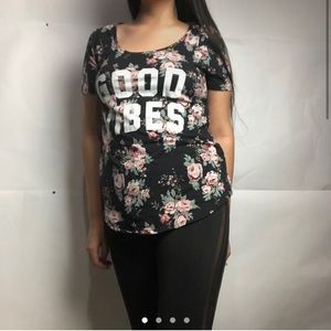 “Good Vibes” Floral Shirt